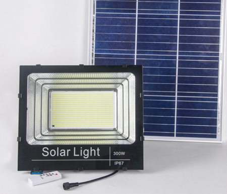 Iluminat - Proiector 300w 1038LED cu panou solar, telecomanda