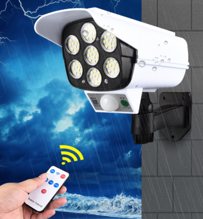 Electronice - Set 2 proiectoare led camera de supraveghere (falsa) cu alimentare solara