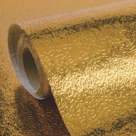 Folie de aluminiu adeziva, auriu - 60 x 300 cm [1]