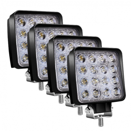 Auto - Set 4 x proiector 16 LED auto offroad 48W
