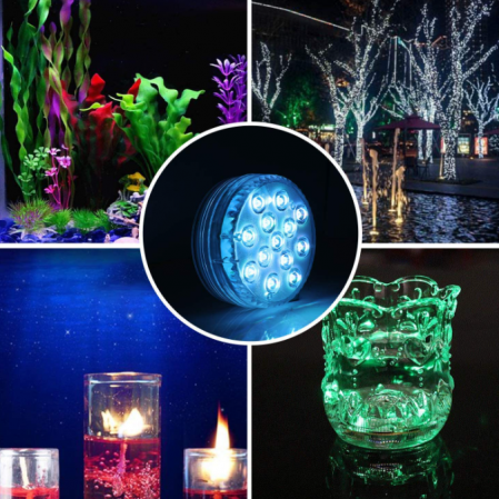 Set 4 lampi LED RGB, ambientale cu telecomanda, subacvatice [3]