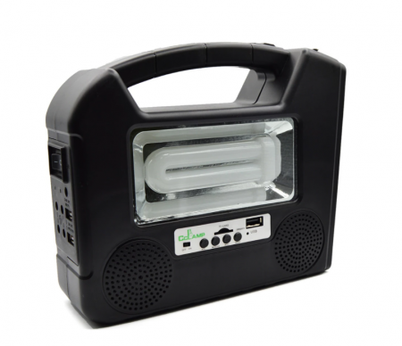 Kit cu panou solar cu 3 becuri, portabil, bluetooth, radio, USB,  10000mAh [1]