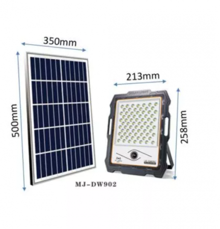 Proiector solar  LED premium 200W , 144 LED cu panou solar, senzor de miscare, telecomanda [5]
