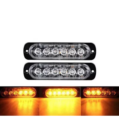Set 2 x Stroboscop 6 LED lumini de avertizare auto [2]