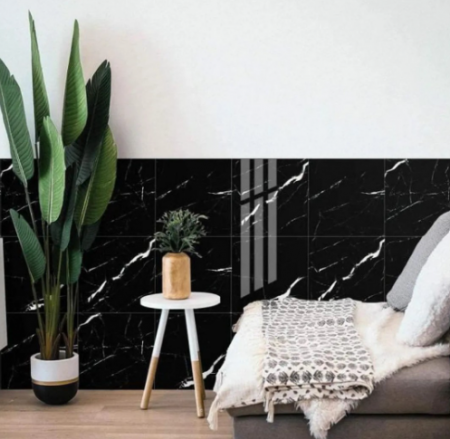 Set 10 x placi autoadezive din spuma moale pentru perete, tip marmura neagra 60x60 cm, 3.6 mp [3]