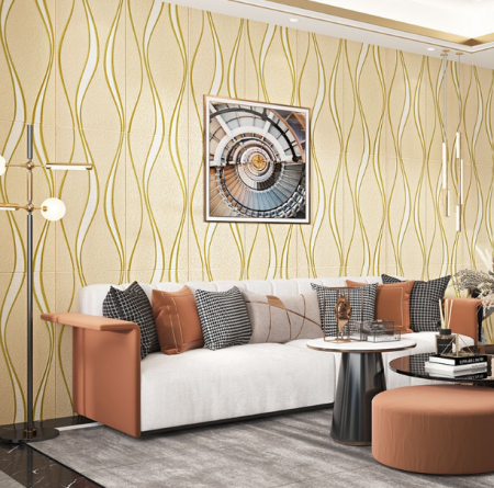 Set 10 x Placi de tapet 3D, autoadeziv/autocolant, spuma moale, design modern, pentru interior, [1]
