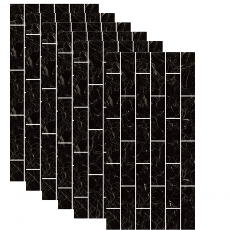 Casa si gradina - Set 10 x tapet autoadeziv decorativ BZRSH, spuma moale, lavabil, adeziv puternic, usor de montat, suprafata acoperire 1.8 mp, 30x60 cm, 1.7mm grosime, negru
