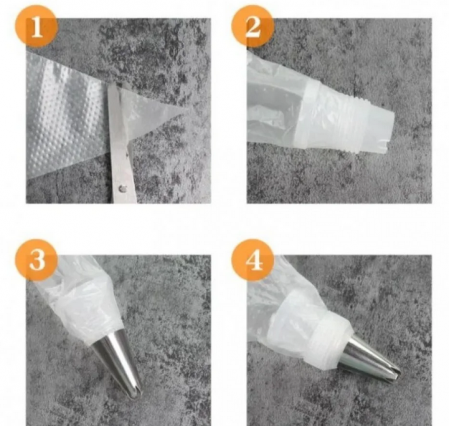 Set 100 de posuri patiserie, plastic, 24 cm, unica folosinta TopBazar [1]