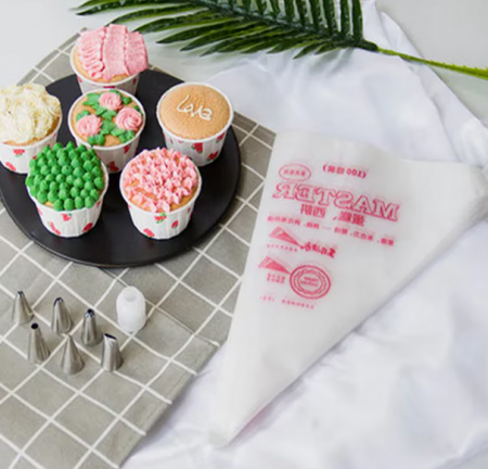 Set 100 de posuri patiserie, plastic, 24 cm, unica folosinta TopBazar [4]