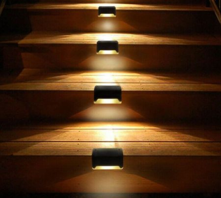 Set lampi solare cu senzor de lumina pentru scari, gard sau balustrada [6]