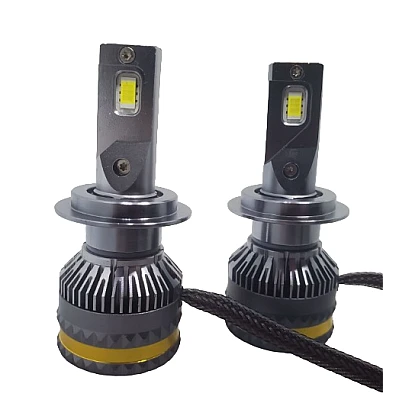 Auto - Set 2 becuri auto H4 LED A8, 100W, 15000 Lumeni, Lumina alba 6000k