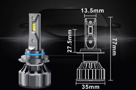 Set 2 Becuri auto LED 9005/HB3, model V20, 12V, 12000LM Super Canbus, Alb rece, 120W, BZRSH, fara eroare [1]