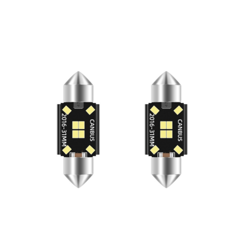Auto - Set 2 Becuri auto LED, C5W Sofit, 8 LED SMD, Canbus fara eroare, 31 mm, BZRSH