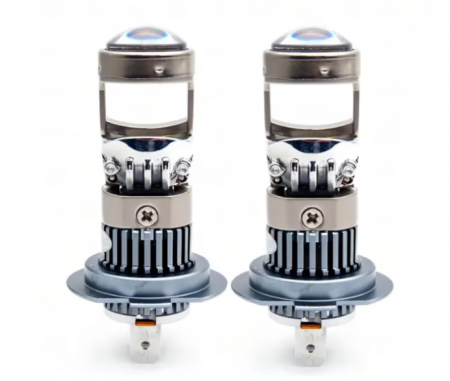 Auto - Set 2 becuri auto LED cu lupa, H7, 150W, 12V, 6500K, Canbus, fara eroare, +300%, BZRSH