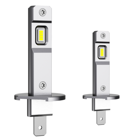 Auto - Set 2 Becuri Auto LED H1, BZRSH®, 12V, Bec H1 LED, 55W, 4500LM, Lumina Alb Rece 6000K, 16 LED/Bec, Montaj Plug & Play, LED H1 Faza Lunga si Scurta, Consum Redus