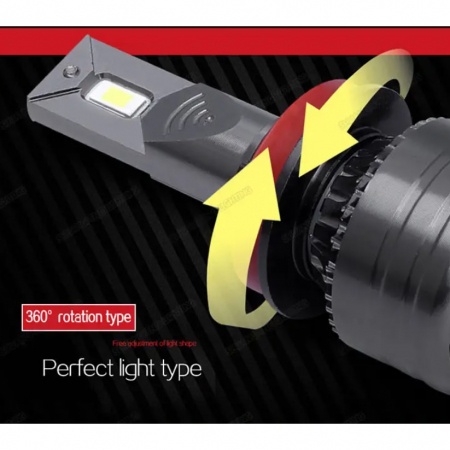 Set 2 becuri auto LED H4, 12V, 180W, 6000K, Canbus, 16000Lm, BZRSH [4]