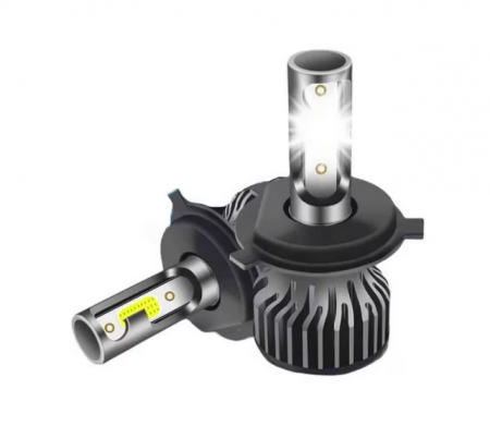 Set 2 becuri auto LED H4 COBS, 100W, BZRSH, lumina alb-rece, 12.000 lumeni, 12V, 6000K [5]