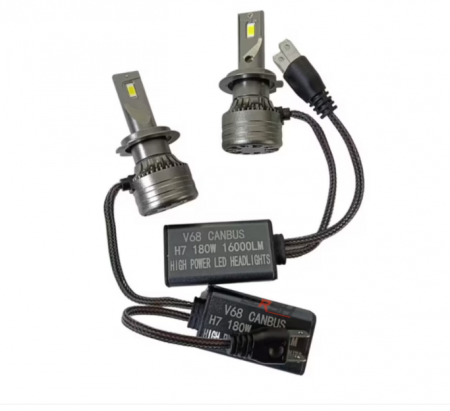 Auto - Set 2 becuri auto LED H7, 12V, 180W, 6000K, Canbus, 16000Lm, BZRSH
