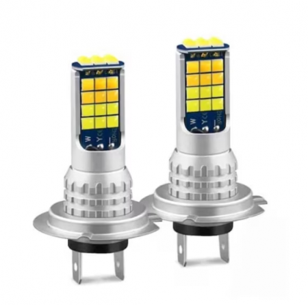 Auto - Set 2 Becuri Auto Led H7, 45W/bec, 30 SMD, 6000K, 8500Lm, BZRSH, 12V