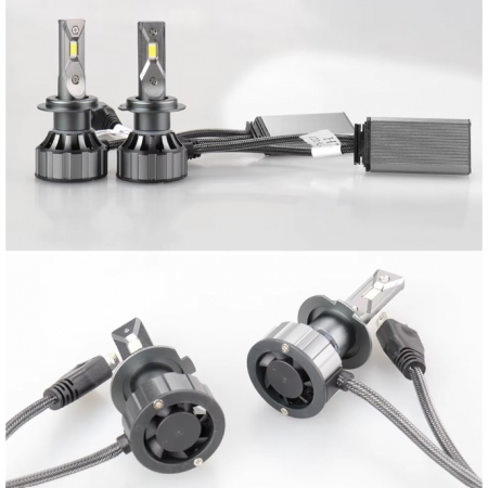 Set 2 becuri auto LED H7, 9-36V, 120W, 6000K, Canbus, 12000Lm, BZRSH, fara eroare [4]
