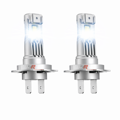 Set 2 Becuri Auto LED H7 Mini 120W – 12000 LM, Alb Rece 6500K, Canbus Integrat + Ventilator Răcire, Plug & Play, 12-18V