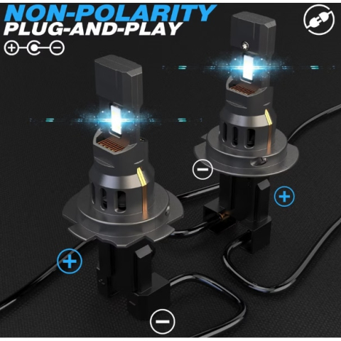 Set 2 becuri auto LED H7 mini, 180W, 12V, fara polaritate, BZRSH, 3570 [3]