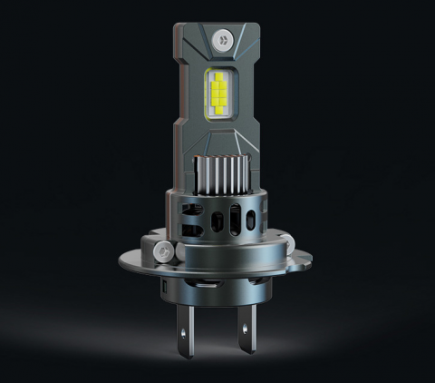 Set 2 becuri auto LED mini H7, 150W, 6000K, 19000 lumeni, Canbus, 9-16V, BZRSH, Super CSP, lumina alb-rece, fara eroare de bec ars [5]