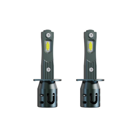 Auto - Set 2 becuri auto LED mini H1, 150W, 6000K, 19000 lumeni, Canbus, 9-16V, BZRSH, Super CSP, lumina alb-rece, fara eroare de bec ars - Copie