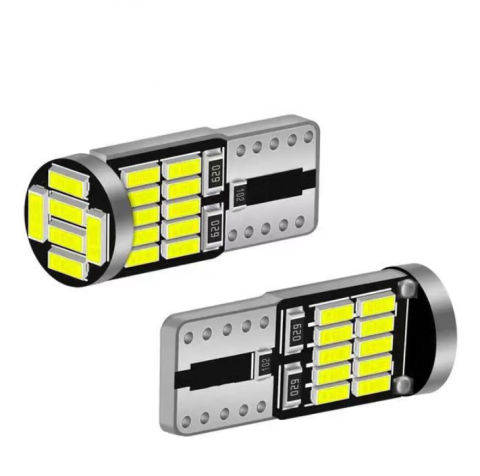 Set 2 Becuri auto led T10 W5W, 12 V, 26 LED SMD 4014 ,  lumina alba, BZRSH, pentru pozitie, plafoniera, portbagaj, semnalizare, lumini oglinda, lumini ambientale [4]