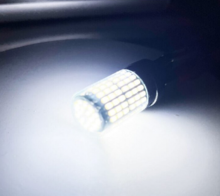Set 2 becuri auto led T20 2 faze, 54 LED, compatibile Duster, Logan 2, Sandero 2, lumina alb-rece, 6500k, BZRSH [1]