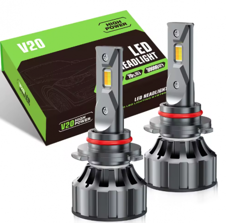 Set 2 becuri LED auto, 12V, soclu H7, Super Canbus, model V20, 120W, 12.000 lumeni, BZRSH, fara eroare - IPF [4]