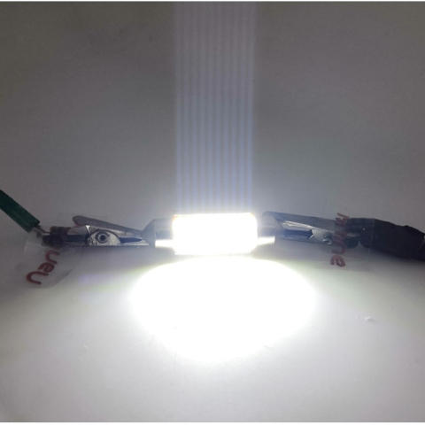 Set 2 Becuri LED Auto c5w Sofit 39mm 12 led Canbus pentru Plafoniera, Portbagaj, Lampi numar Lumina Alba, fara eroare in bord [1]
