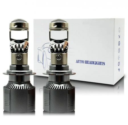 Auto - Set 2 Becuri LED cu Lupa, 220W, 12V, 30000 Lm, 5700K