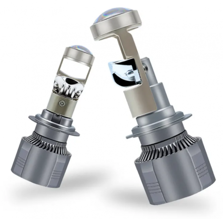 Set 2 Becuri LED cu Lupa, 220W, 12V, 30000 Lm, 5700K [3]