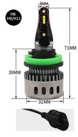 Set 2 becuri LED F10, SuperLED, 120W, 9000Lm [7]