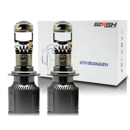Set 2 Becuri LED H7 cu Lupa, BZRSH, 220W, 12V, 30000 Lm, 89 x 33 mm, fara eroare [3]