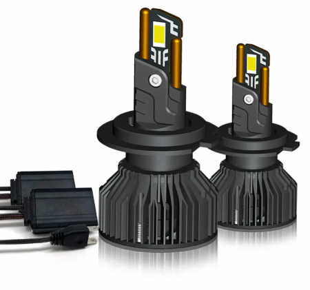 Auto - Set 2 becuri LED T55 mini, 180W, Canbus, 60mm, fara eroare, 23000Lm, 6000K, +400%