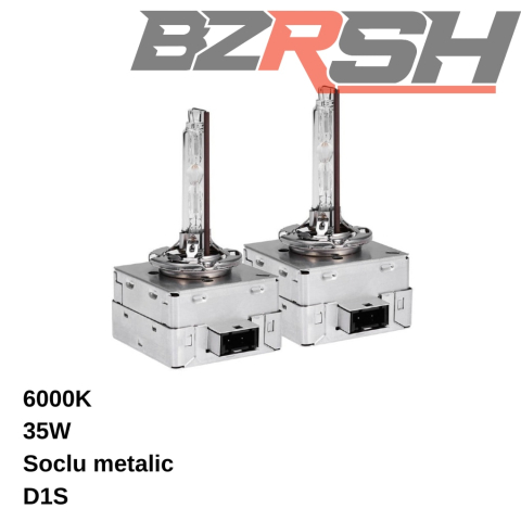 Set 2 BecurI Xenon D1S, BZRSH®, Bec D3S Auto cu Soclu Metalic, Tehnologie Quick Start, Lumina Alb Rece 6000K Bixenon, Compatibil pentru Faza Lunga si Faza Scurta, Bec Auto de Inalta Performanta, Becur [4]
