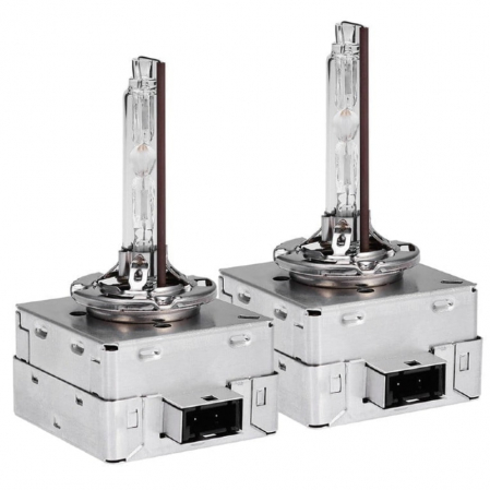 Auto - Set 2 becuri Xenon D1S, soclu metalic, 6000K, 12V, 35W, generatie noua, BZRSH