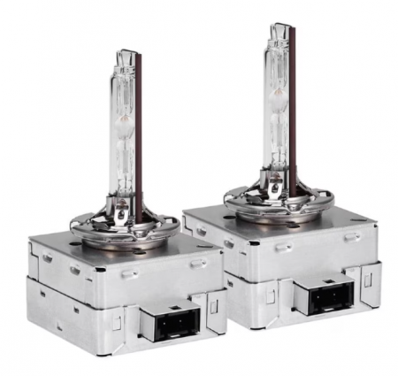 Auto - Set 2 becuri Xenon D1S, soclu metalic, 6000K, 12V, 35W, generatie noua, BZRSH