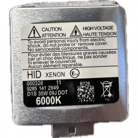 Set 2 becuri Xenon D1S, soclu metalic, 6000K, 12V, 35W, generatie noua, BZRSH [3]