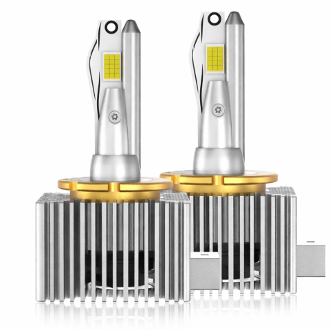 D1S - Set 2 Becuri Xenon LED 120W, 12000LM, 6500K Alb Rece, DC 9-32V, CANBUS, Fără Eroare Bord, Sistem Răcire Activ, Conversie HID Premium, BZRSH