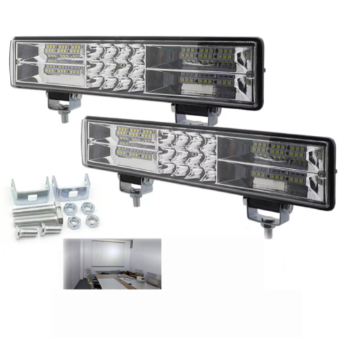 Proiectoare OFF ROAD - Proiector LED Off-Road BZRSH 60W Alb Rece 6000K Flood+Spot IP68 – Vezi Clar Noaptea