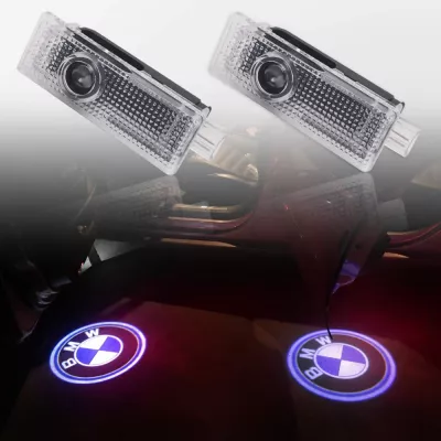 Auto - Set 2 Holograme LED cu LOGO BMW pentru Portiere