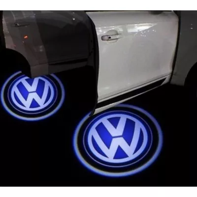 Auto - Set 2 Holograme LED cu LOGO VOLKSWAGEN pentru Portiere
