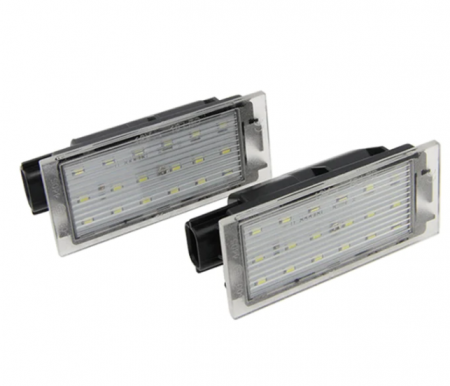 Auto - Set 2 Lampi LED Numar inmatriculare, Renault Clio III, Master II, Megane II FL, Megane III Laguna II FL Laguna III Twingo II