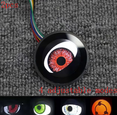 Set 2 Lupe Devil Eyes cu Display LED de 3 inch, Telecomanda, 6 Moduri de Iluminare, Ideale pentru Retrofit Faruri sau Proiectoare, Compatibile cu diverse modele auto, rezistenta IP67, BZRSH [6]