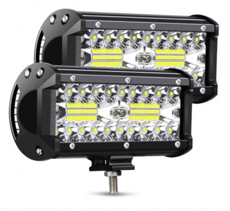 Auto - Set 2 Proiectoare auto LED, 6.5 Inch, OFF-ROAD 120W, Rezistente la apa si praf 9-30V