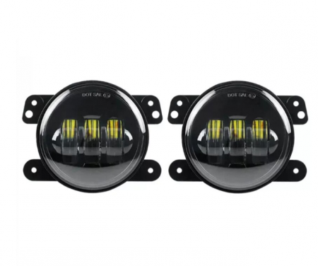 Auto - Set 2 proiectoare ceata LED Dacia, Renault, Nissan, lumina alba, diamentru 3.5" / 98mm, 30W, 12V, carcasa aluminiu, mufa H11, BZRSH