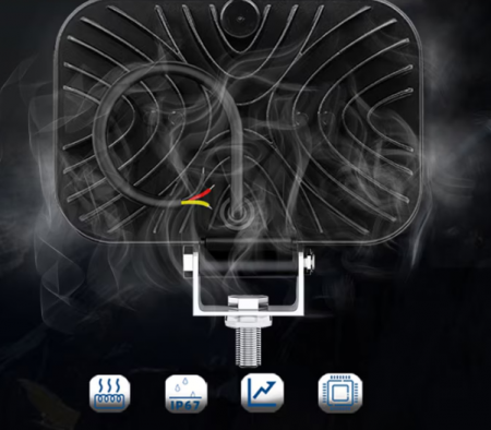 Set 2 Proiectoare LED auto OFF-ROAD, 5 inch, 129W, 43 LED, 12V-24V, 6000K, carcasa aluminiu, 8000Lm [1]